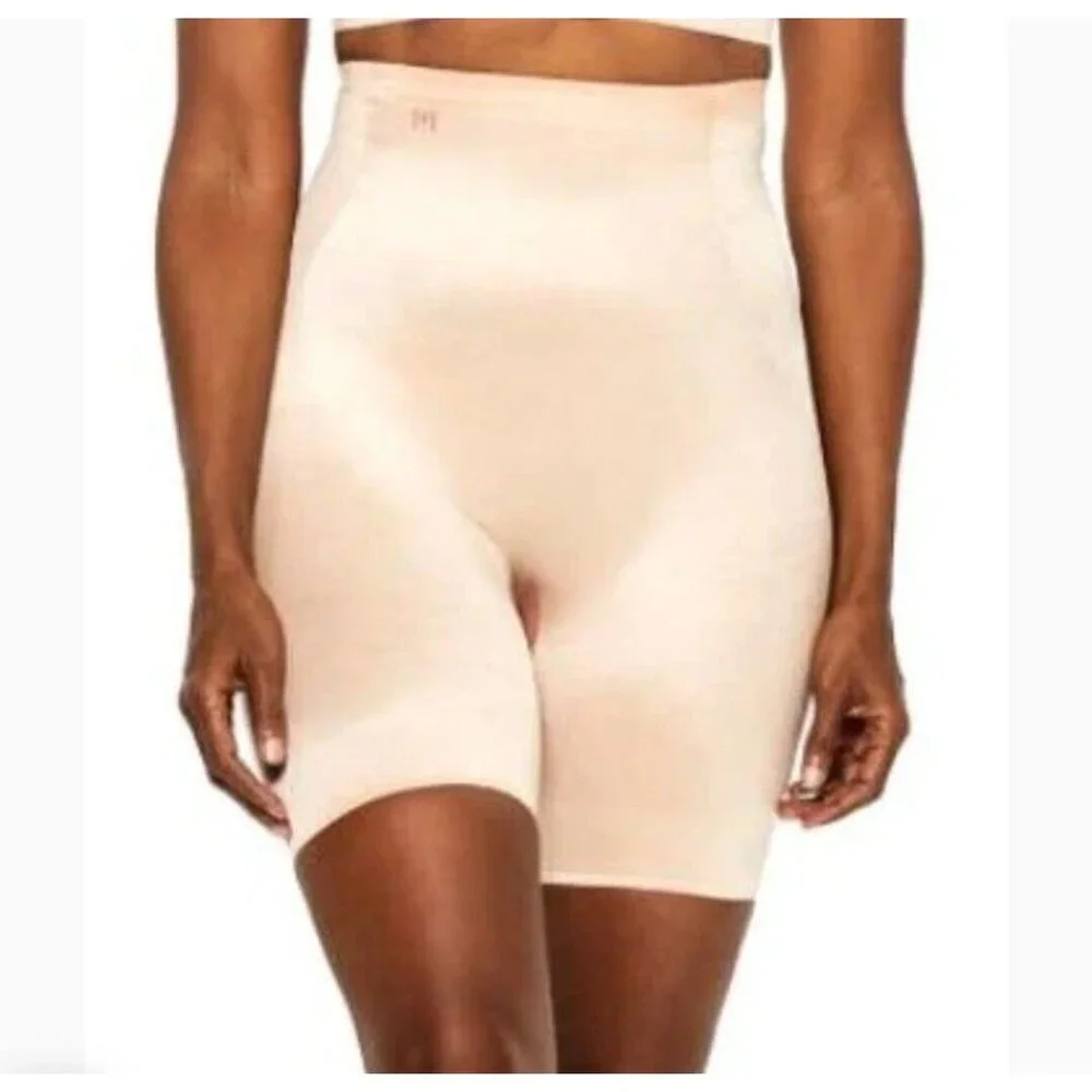 Ruby Ribbon High Waist Thigh Slimmer XS Pale Shapewear Firm Fitting Compressive - Picture 11 of 11